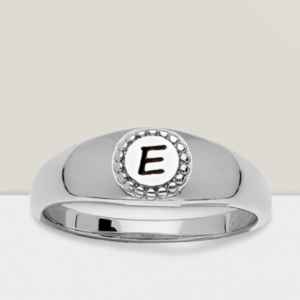 Petite chevalière argent a graver ronde