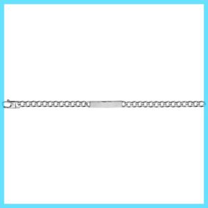 Gourmette fine en argent portée au poignet, maille gourmette élégante de 6 mm, bracelet identité personnalisé, idée cadeau pour communion ou anniversaire