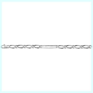 Identité argent maille alternée 1/1 Hawai 6mm personnalisable