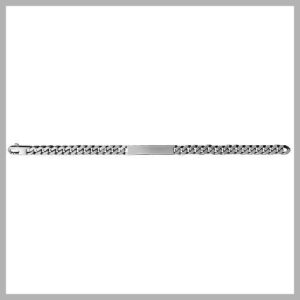 Magnifique Identité argent vieilli massif maille gourmette 6mm a graver