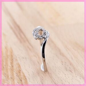 Bague or gris 750 diamants enlacés
