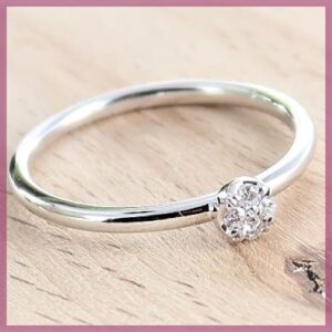 Bague or 750 gris fiançaille