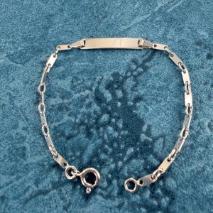 Identité Bébé or blanc 18 carats maille fantaisie