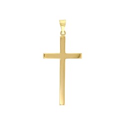 Pendentif croix unie en Or 750 hauteur 32mm