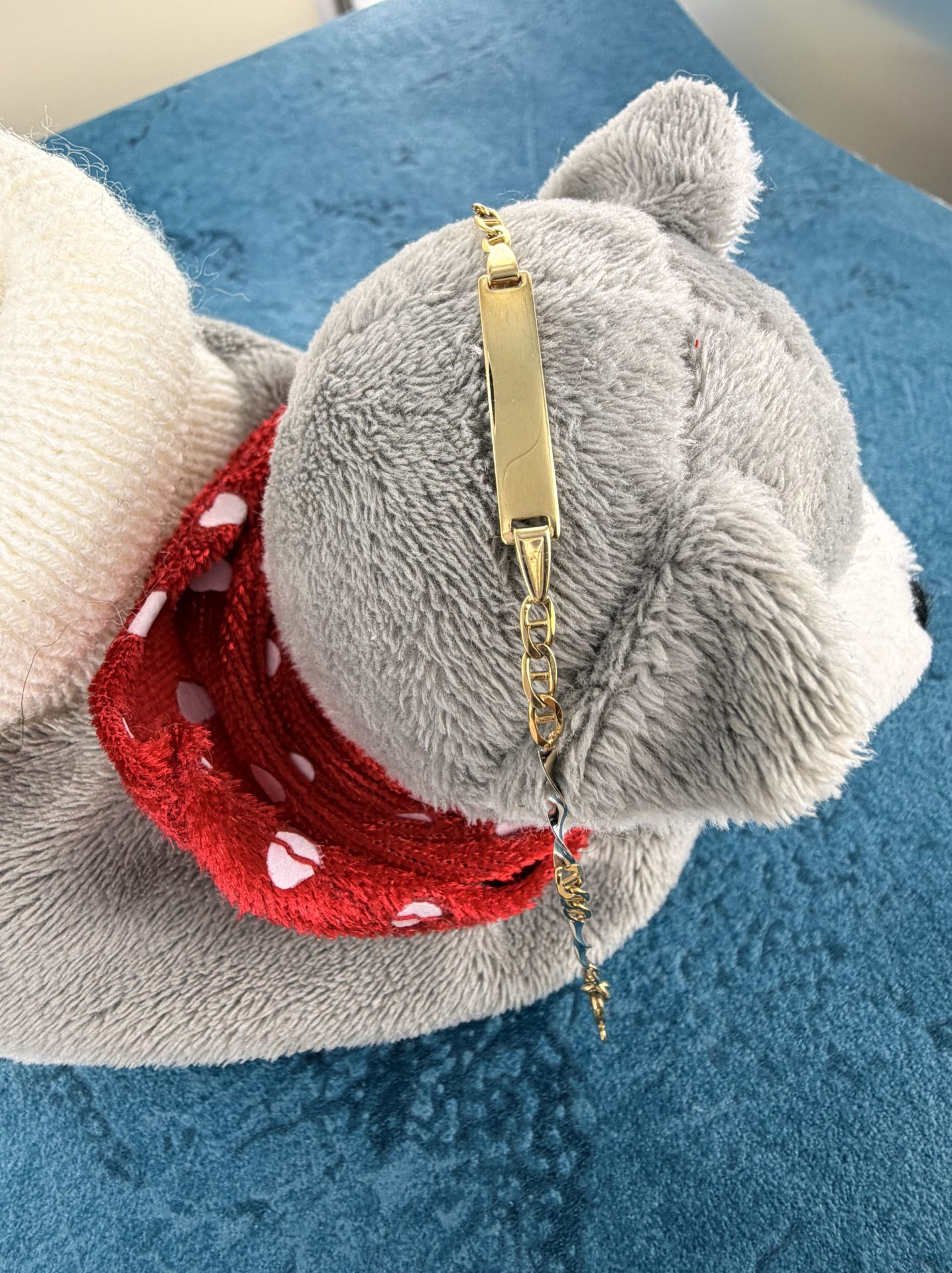 Gourmette Bébé or 750 maille fantaisie 2 ors. – Image 10
