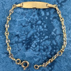 Identité Bébé or 18 carats maille grains de café