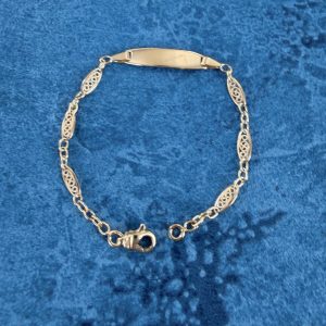 Identité Bébé or 18 carats maille filigrane