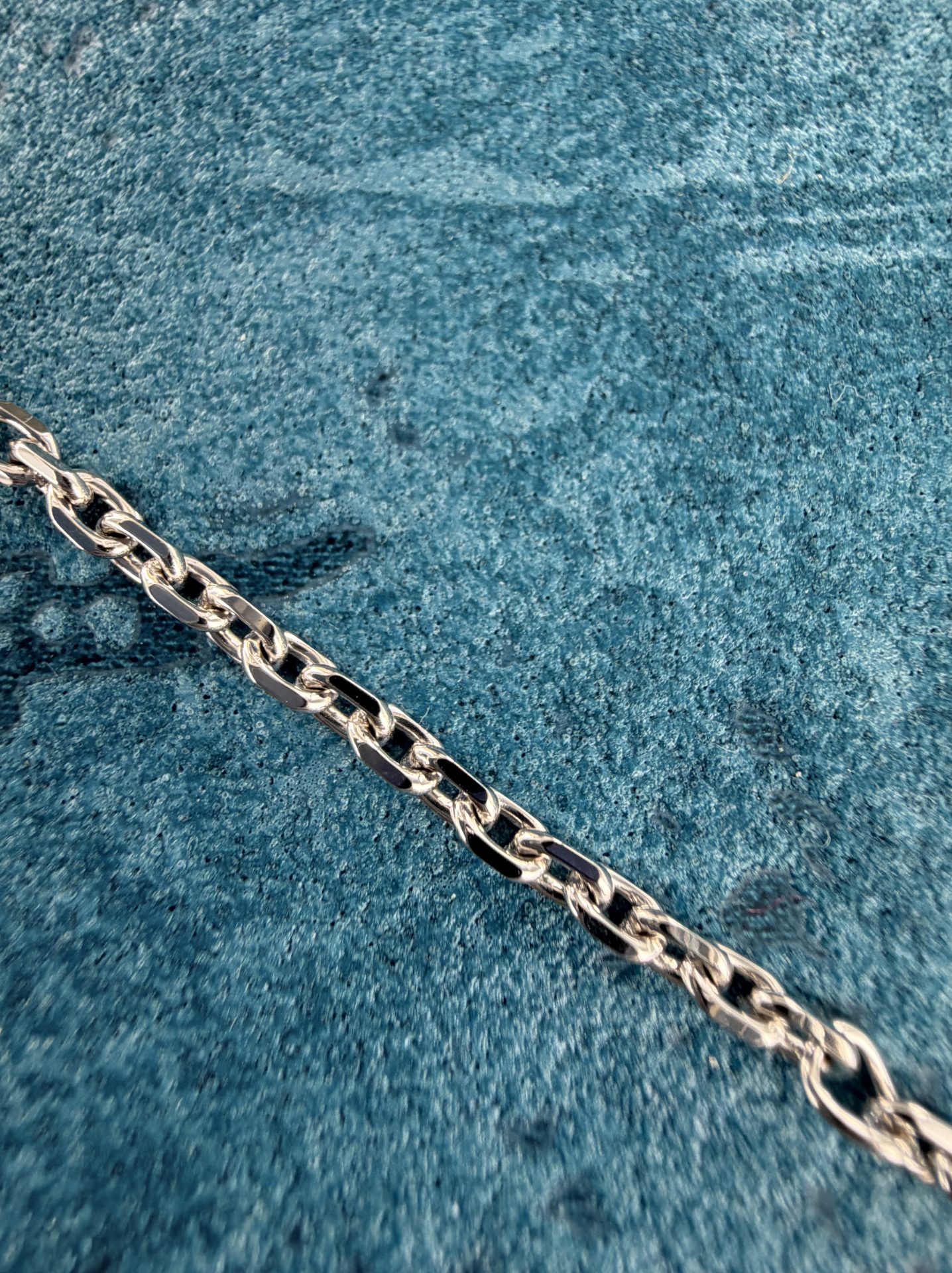 Identité Bébé or blanc 18 carats maille forçat – Image 4