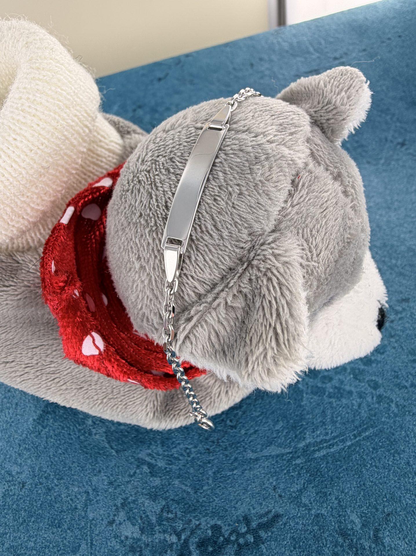 Identité Bébé or blanc 18 carats maille forçat – Image 6
